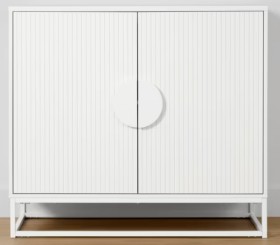 Stevie+Ribbed+Cabinet+-+White