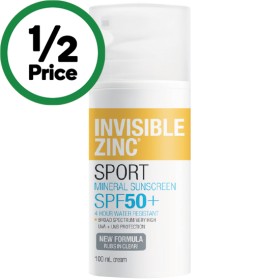 Invisible+Zinc+Sport+Mineral+Sunscreen+SPF50%2B+100ml%23