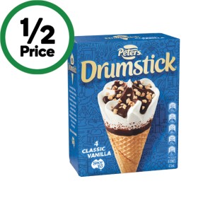 Peters+Drumstick+Ice+Cream+475-490ml+Pk+4-6+%26ndash%3B+Excludes+Plant+Based+%26ndash%3B+From+the+Freezer