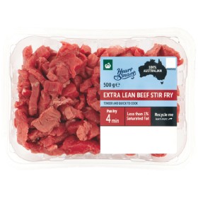 Woolworths+Australian+Beef+Stir+Fry+Heart+Smart+500g