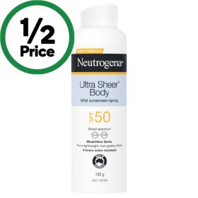 Neutrogena+Ultra+Sheer+Body+Mist+SPF50+140g%7E