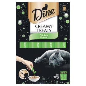 Dine+Creamy+Cat+Treats+Pk+4+x+12g