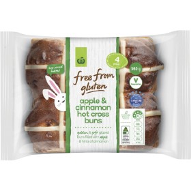 Woolworths+Free+From+Gluten+Hot+Cross+Bun+Varieties+Pk+4