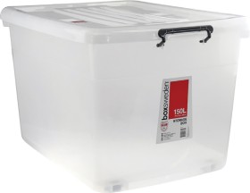 Box+Sweden+Clear+Storage+Tub+with+Lid+150+Litre