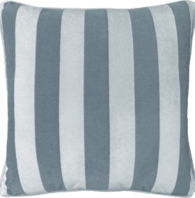 Vue+Madison+Velvet+Stripe+Cushion+-+Blue