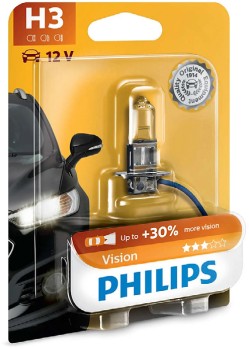 Philips+%2B30%25+12V+Vision+Halogen+Headlight+Globes