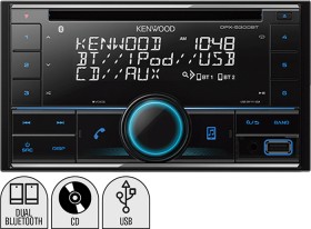 Kenwood+2DIN+200W+CD+Dual+Bluetooth+Receiver