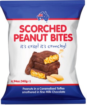 Scorched-Peanut-Bites-Share-Pack-140g on sale