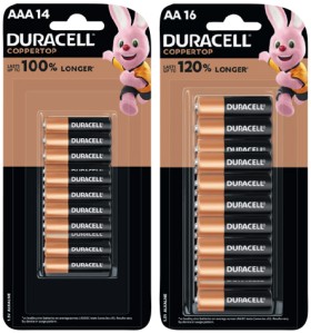 Duracell+Coppertop+Batteries+AA+16+Pack+or+AAA+14+Pack