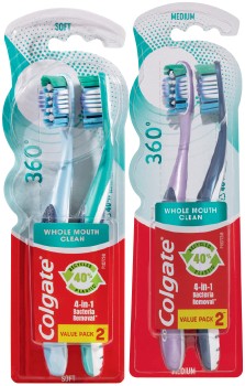 Colgate+360%26deg%3B+Toothbrush+2+Pack+Selected+Varieties