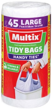 Multix+Handy+Ties+Tidy+Bags+Medium+50+Pack+or+Large+45+Pack