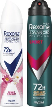 Rexona+Advanced+72Hr+Antiperspirant+Aerosol+Deodorant+220mL