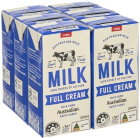 Coles+Multipack+Full+Cream+Milk+6x200mL