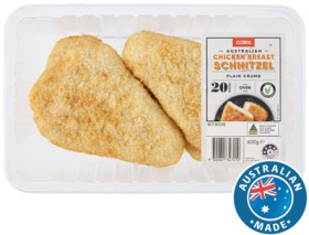 Coles+RSPCA+Approved+Chicken+Breast+Schnitzel+Plain+Crumb+600g