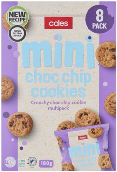 Coles+Mini+Choc+Chip+Cookies+8+Pack+180g