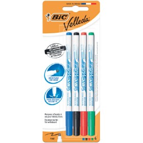 BiC+Velleda+1721+Whiteboard+Markers+Fine+Nib+Pk+4+%26ndash%3B+Assorted