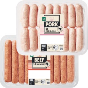 Woolworths+Beef%2C+Pork+or+Chicken+Sausage+or+Chipolata+Varieties+550g