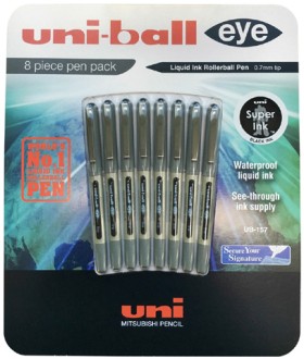 Uni-Ball+Eye+Fine+Rollerball+Pens+8+Pack