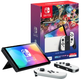 Nintendo-OLED-Switch-MarioKart-NSO-Bundle on sale