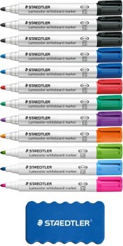 Staedtler+Lumocolor+Whiteboard+Marker+12+Pack