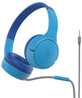 Belkin+SoundForm+Mini+Wired+On-Ear+Headphones+-+Blue