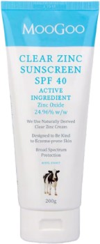 Moogoo+Clear+Zinc+Sunscreen+SPF40+200g