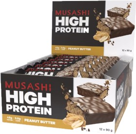 Musashi+High+Protein+Bar+Peanut+Butter+12+x+90g