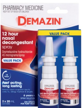 Demazin+12+Hour+Relief+Nasal+Decongestant+Spray+2+x+20ml+Value+Pack