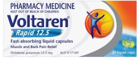 Voltaren+Rapid+12.5mg+Pain+Relief+20+Liquid+Caps