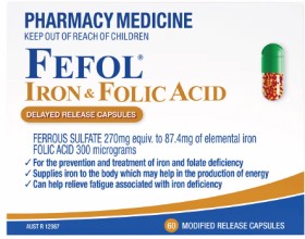 Fefol+Iron+%26amp%3B+Folic+Acid+60+Capsules