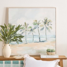 Island-Palms-Framed-Canvas-Wall-Art-by-MUSE on sale