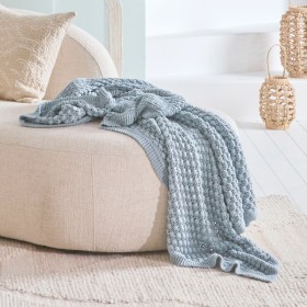 Popcorn+Knitted+Cotton+Throw+by+M.U.S.E.