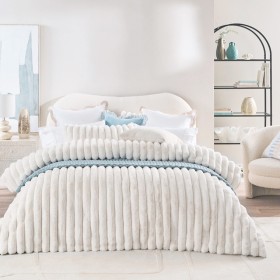 Oslo+Faux+Fur+Ribbed+Comforter+Set+by+M.U.S.E.