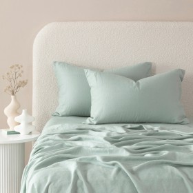 Washed+Linen+Sage+Standard+Pillowcase+Pair+by+M.U.S.E.