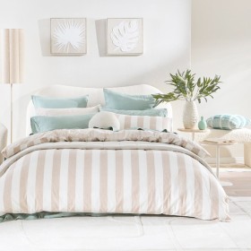 Washed+Linen+Cotton+Stripe+Quilt+Cover+Set+by+Habitat