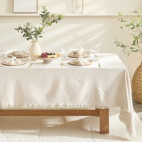 Ashra+Fringed+Beige+Table+Linen+Range+by+M.U.S.E.