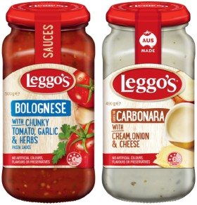 Leggo%26rsquo%3Bs+Pasta+Sauce+490%E2%80%91500g+Selected+Varieties