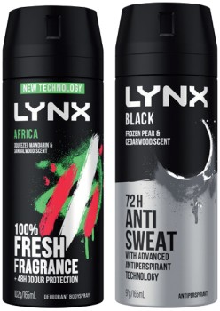 Lynx+Antiperspirant+or+Deodorant+Body+Spray+165mL+Selected+Varieties