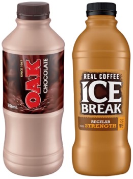 Oak+Flavoured+Milk+or+Ice+Break+Real+Coffee+750mL+Selected+Varieties