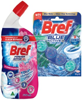 Bref+Rim+Block+Toilet+Cleaner+42%E2%80%9150g+or+Gel+600%E2%80%91700mL+Selected+Varieties