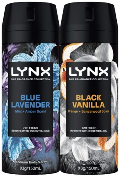 Lynx+Fine+Fragrance+Collection+Premium+Body+Spray+150mL+Selected+Varieties