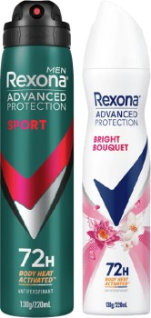 Rexona-Advanced-Protection-Antiperspirant-Spray-220mL-Selected-Varieties on sale