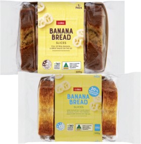 Coles+Banana+Bread+or+Cake+Slices+5+Pack+500g