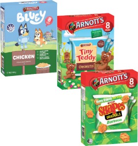 Arnott%26rsquo%3Bs+Multipack+Bluey%2C+Shapes+or+Tiny+Teddy+Biscuits+168g-200g