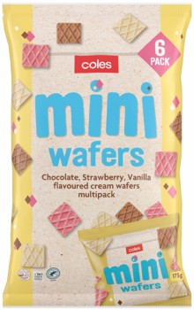 Coles+Multipack+Mini+Cream+Wafers+175g