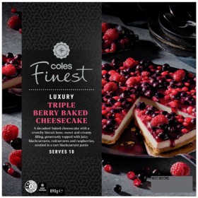 Coles+Finest+Luxury+Triple+Berry+Baked+Cheesecake+890g