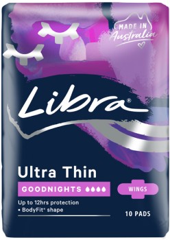 Libra+Goodnight+Ultra+Thin+Pads+10+Pack