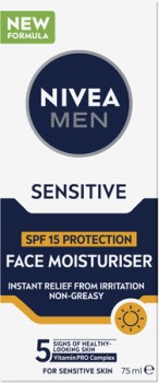 Nivea+Men+Sensitive+Protective+Moisturiser+SFP15+75mL