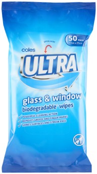 Coles+Ultra+Glass+%26amp%3B+Window+Biodegradable+Wipes+50+Pack