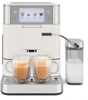 KitchenAid+Fully+Automatic+Espresso+Machine+with+Milk+Container+in+Porcelain+White